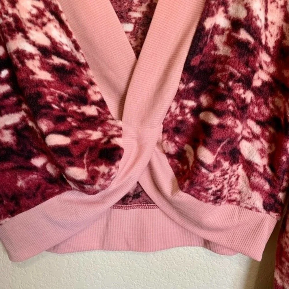 Derek Heart  Pink top Dropped-Shoulder Open-Back Sweatshirt size S